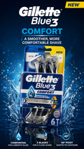The Gillette blue3 comfort Disposable Razor.