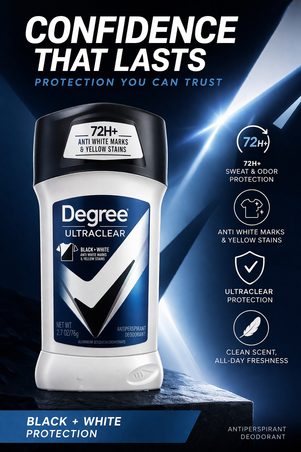 Degree Ultra Clear Black+White